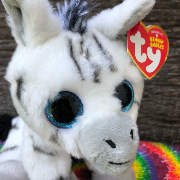 Ty Beanie Babies Baby Stripes the Zebra stuffed animal Toy Plushie cute plush - Picture 5 of 13